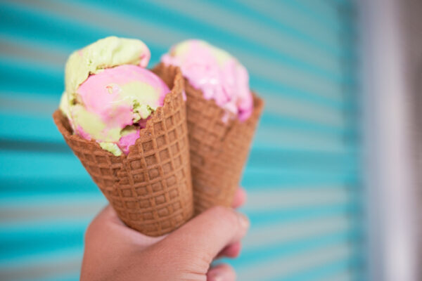 Ice cream at Scoopy's Social Club in Stevenson, Washington 