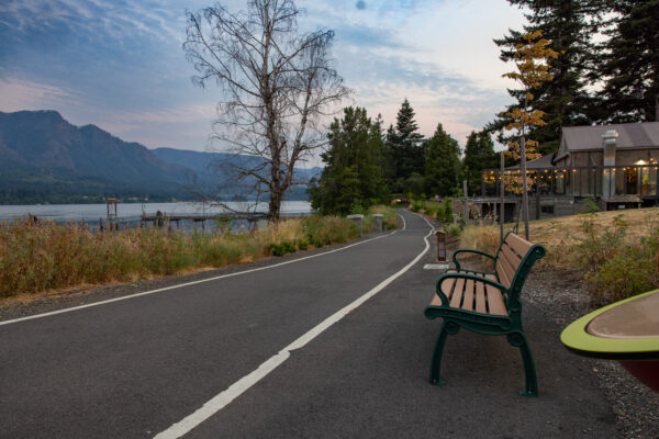 Paved path on Stevenson waterfront